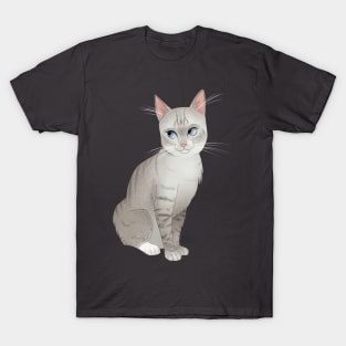Gray Siamese Cat T-Shirt